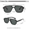 CATERSIDE Retro Punk Sonnenbrille Männer Vintage Flache Top Doppel Brücken Hohe Qualität Sonnenbrille Frauen Reise Party Festival Brillen 5