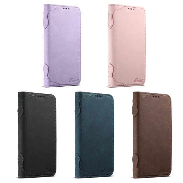 Kartenhalter-Brieftasche, Flip-Cover-Handyhülle, kompatibel mit MagSafe, magnetisches kabelloses Laden, für iPhone 16 Pro Max 15 Plus 14 13 12 6