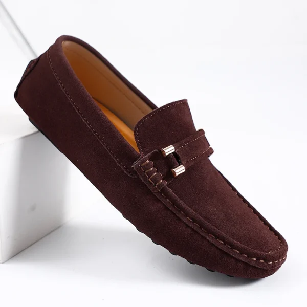 Casual Schuhe Mode Männer Schuhe Aus Echtem Leder Männer Loafer Mokassins Slip auf Männer Wohnungen Männlich Fahren Schuhe 38-47 5