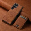 Leder für Magsafe Hülle für Samsung Galaxy S24 S25 Ultra S22 S23 Plus Note 20, Halterung, magnetische Rückseite mit Kartenhalter L443 3