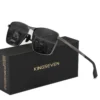 KINGSEVEN 2025, klassische polarisierte Sonnenbrille für Männer und Frauen, quadratischer Legierungsrahmen, Antireflexionsbrille, Luxusbrille