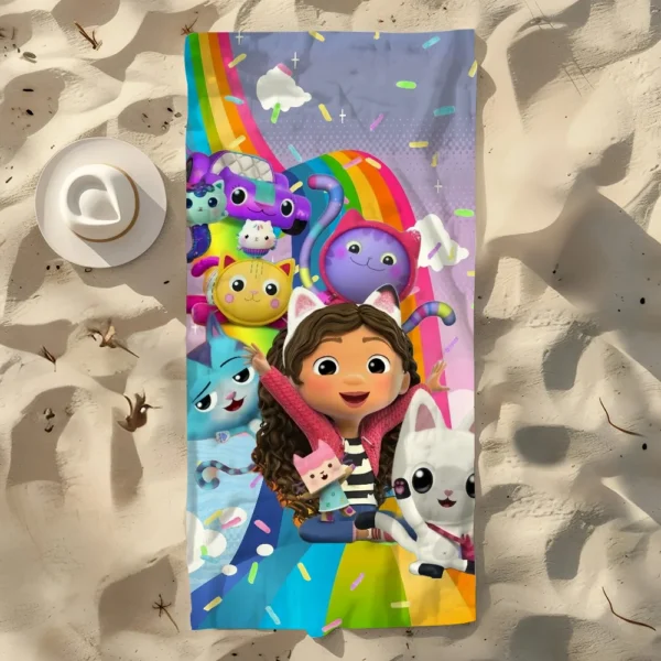 Handtuch, Strand, schnell trocknend, niedlich, G-Gabbys, Pool, Camping, Handtücher, Reisen, Puppenhaus, weiches Geschenk, Cartoon, Fitnessstudio, Dusche, Sport 3