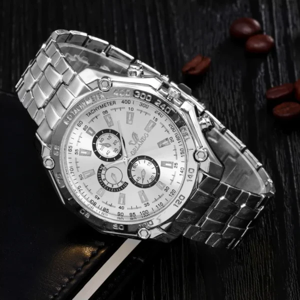 Neue Männer Uhren 2025, Luxus Marke Silber Gold Metall männer Quarz Armbanduhr Mode-Business Männlich Uhr Relogio Masculino 4