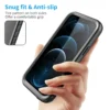 SPORTLINK Wasserdichte magnetische Hülle für iPhone 16/13/14/15 Pro Max Magsafe Wireless Charger Ganzkörper stoßfeste Schutzhülle 6
