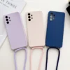 Strap Cord Kette Fall Für Samsung Galaxy A55 A54 A14 A53 A52 A51 A34 A33 A13 S23 S22 S24Ultra Halskette Lanyard Seil Matte Abdeckung 2