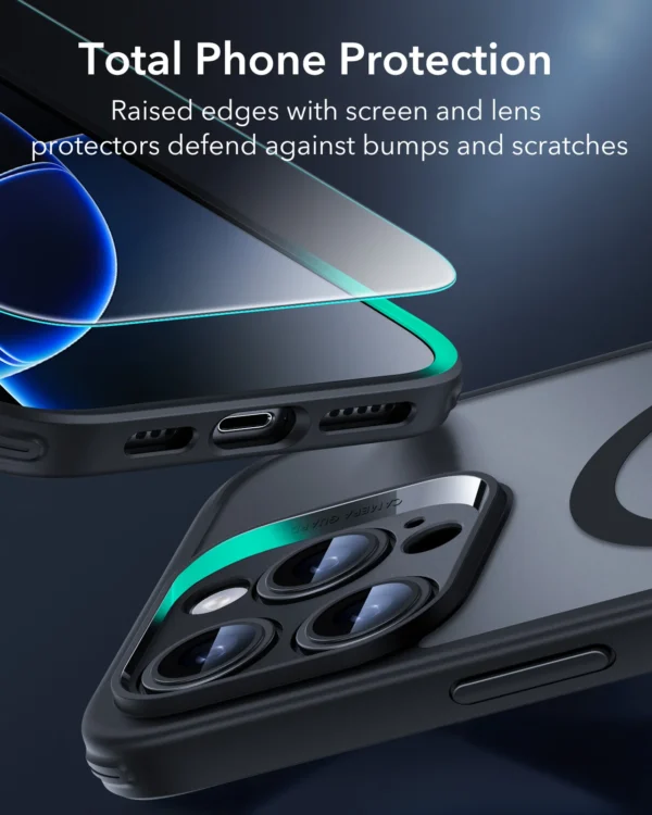 ESR MagSafe Hülle für iPhone 16/15 Pro Max mit Displayschutzfolie iPhone 14/13 durchscheinende matte Hülle Schutz in Militärqualität 4