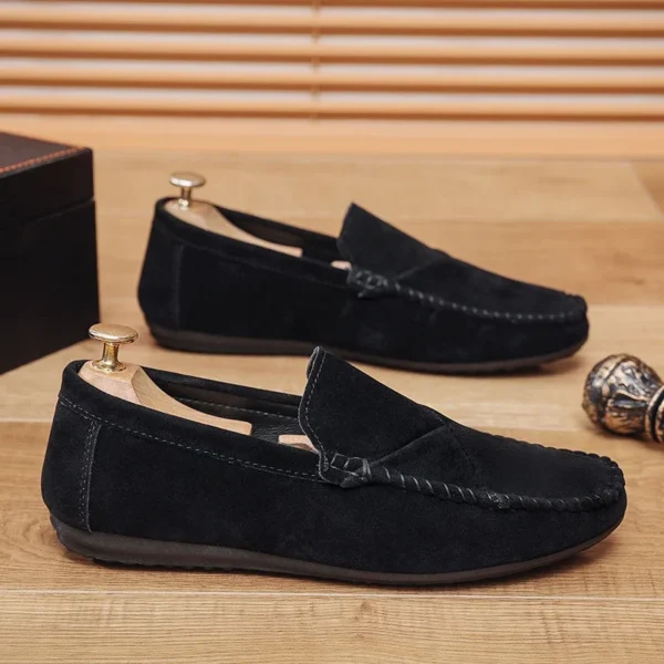 Mode Wildleder Männer Casual Schuhe Männlichen Faul Schuhe Atmungsaktive Komfort Slip-on Herren Fahren Schuhe Luxus Marke Faulenzer mokassins 4