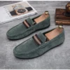 Slip auf Loafers männer Casual Schuhe Kuh Wildleder Luxus Wohnungen Mode Herren Mokassins Leder Zapatos Hombre Fahren Schuhe für männer