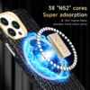 LANGSIDI Luxus Original Leder Krokodil Magnetische Hülle für iPhone 16 Pro Max Magsafe stoßfeste Abdeckung für iPhone 16 Pro 5