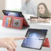 2-in-1 abnehmbare Reißverschlusskarten Solt Wallet Handyhülle für Samsung Galaxy Z Fold 6 5 4 3 Fold6 Fold5 Fold4 Fold3 5G Lederhülle 3