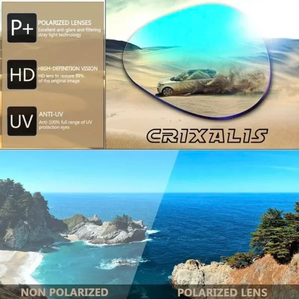 CRIXALIS Mode Polarisierte Sonnenbrille Für Männer Platz Übergroßen Anti Glare Fahrer Spiegel Sonnenbrille Frauen UV400 Brille Männlich 2