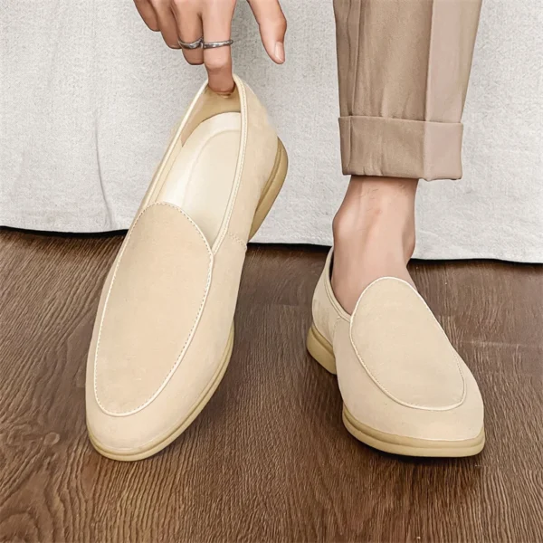 Mode Herren klassische britische Stil Slipper Mokassins Männer Freizeit schuhe Wildleder Herren Herren leichte bequeme Fahr wohnungen 5