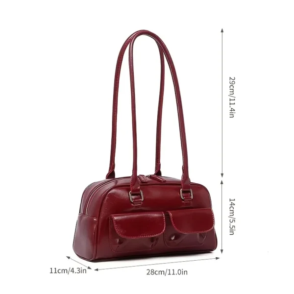 Modische Achseltasche, hochwertige, vielseitige Handtasche, Nischendesign, Damen-Umhängetasche, Retro-Geldbörsen und Handtaschen aus Pu-Leder 4