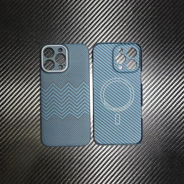 wirklich Carbon Fiber Hülle für iPhone 16 Pro Max Handyhülle Dünne stoßfeste Aramidfaser-Abdeckung für iPhone 16 Pro Carbon Hülle 5