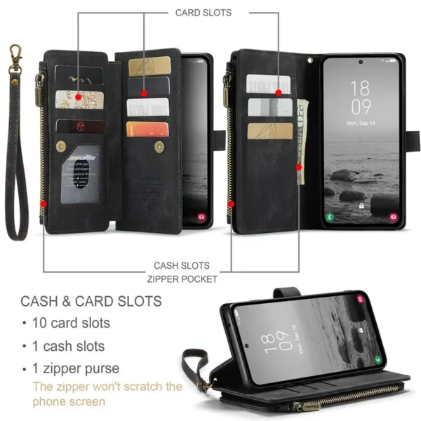 Leder Brieftasche Handy hülle für Samsung Galaxy A15 A54 A34 A14 A53 A33 A13 A72 A52 A32 A12 A71 A51 S24 S23 Fe Plus S22 Ultra Cover 3