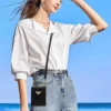 Cross body Leder Handy hülle für Samsung Galaxy Z Flip 6 5 4 3 Flip6 Flip5 Flip4 Flip3 Brieftasche mit Karten halter Schutzhülle 2