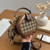 Damentasche für Damen, modisch, luxuriös, Designer-Reißverschluss, kleine Handtaschen für Damen, Leder, Orbicular-Umhängetasche, Trend-Anhänger