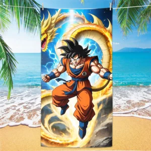 Strandtuch D-Dragon Balls für Bad Körperpflege Große Handtücher Home Badezimmer Set Zubehör Sauna Spa Turban zum Haartrocknen
