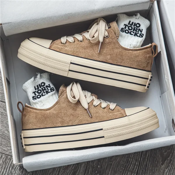 YRZL Herren Damen Canvas Sneakers Rutschfeste Wanderschuhe Leichte, bequeme, lässige Skateboard-Schuhe für Paare Outdoor-Sportarten 4