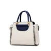 Mode Farbe Kontrast Handtasche, Nähte gestreifte Umhängetasche Damen elegante Büro & Arbeits tasche 2
