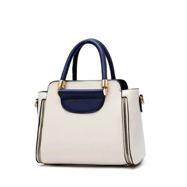 Mode Farbe Kontrast Handtasche, Nähte gestreifte Umhängetasche Damen elegante Büro & Arbeits tasche 2