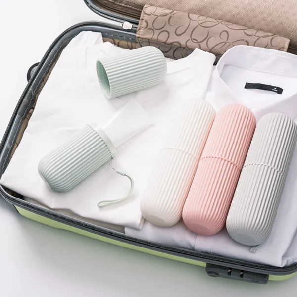 1Pc Tragbare Zahnbürste Tasse Bad Zahnpasta Halter Lagerung Fall Box Organizer Reise Toiletten Lagerung Tasse Neue Kreative 1Pc 4