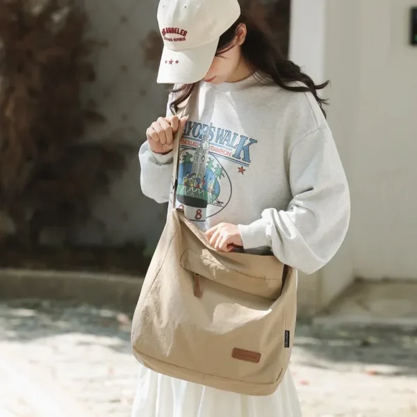 Japanische Frauen Männer Schulter Umhängetasche Große Leinwand Messenger Taschen für Student 2024 Marke Buch Taschen Weibliche Handtasche Schulranzen 2