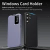 Flip Leder Windows Card Slot Halter Handyhülle für Samsung Galaxy S25 S24 Ultra S23 S22 Plus Brieftasche Anti-Fall-Schutzhülle 2