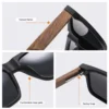 GM Neuheiten Schwarze polarisierte Sonnenbrille aus Holz für Herren Bambus-Sonnenbrille Rot UV400-Gläser Mode Driving Shades S5565 5