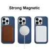 Echt ledertasche für iPhone 14 Pro Max Echt haut Luxus Telefon Rückseite für iPhone 13 Pro Geschäfts leute 3