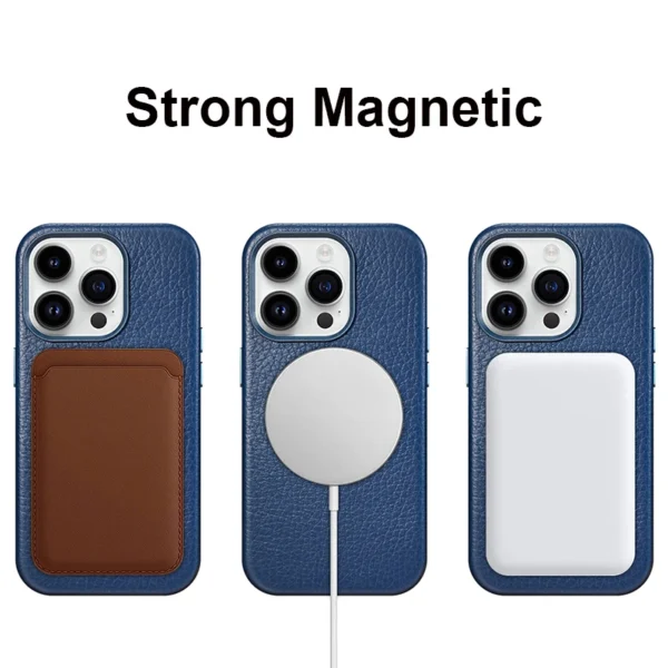 Echt ledertasche für iPhone 14 Pro Max Echt haut Luxus Telefon Rückseite für iPhone 13 Pro Geschäfts leute 3