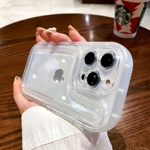 Luxuriöse, stoßfeste, transparente Handyhülle für iPhone 14 13 12 16 Pro Max 14 Plus X XS XR, dicke, weiche Silikon-Stoßstange, klare Abdeckung 3