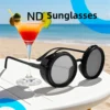 Nd Filter Einstellbare Sonnenbrille Vintage Runde Punk ND9-geschwindigkeit Polarisierte Dimmen Sonnenbrille Männer Frauen Luxus SonnenbrillePolarisierte