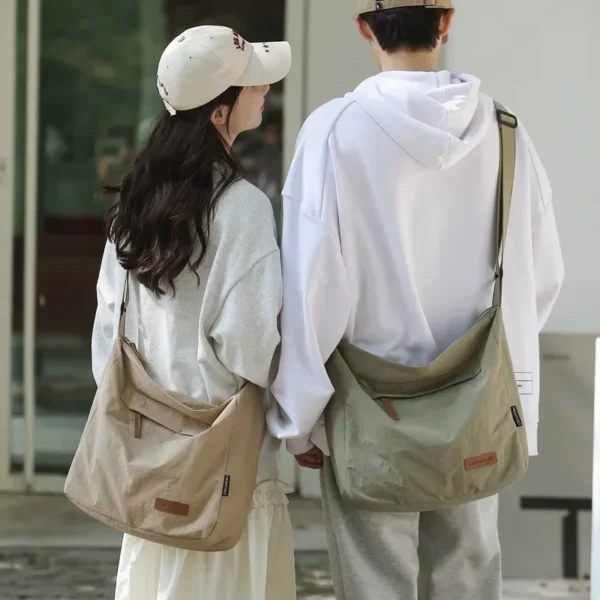Japanische Frauen Männer Schulter Umhängetasche Große Leinwand Messenger Taschen für Student 2024 Marke Buch Taschen Weibliche Handtasche Schulranzen