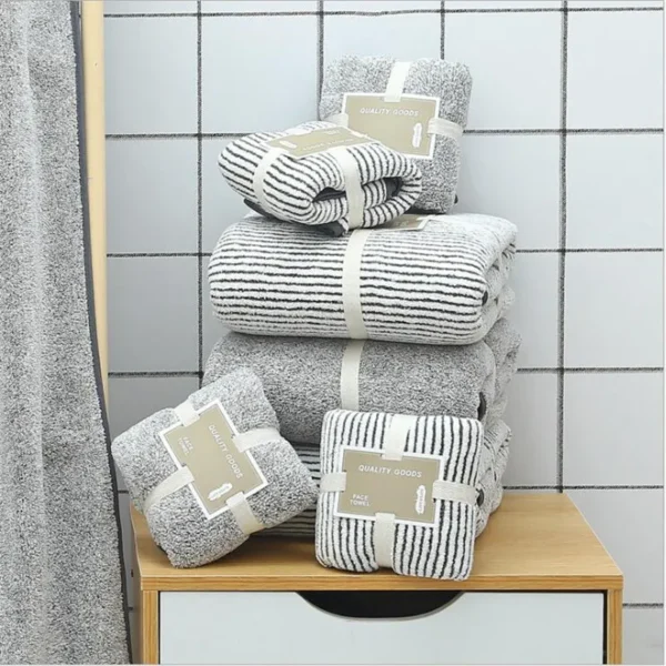 70x140cm Bambus Holzkohle Korallen Samt Bad Handtuch Für Erwachsene Weichen, Saugfähigen Bambus Carbon Faser Haushalt Bad Handtuch sets 5