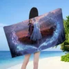 F-FrozenS Cartoon Strandtuch Niedliche Kawaii Raumdekoration Bad Mädchen Kinder Handtücher Für Badezimmer Dusche 3