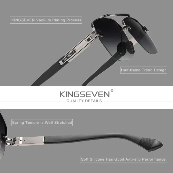 KINGSEVEN Neue Design Sonnenbrille Für Männer Polarisierte Gradienten sonnenbrille Frauen Männer Platz UV400 2022 Neue Fahren Brillen Für Männer 5