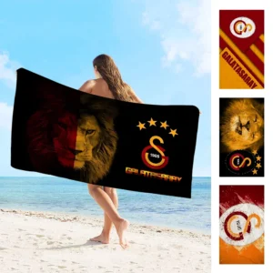 G-Galatasarays Logo Mikrofaser bedrucktes Strandtuch Bergsteigen Yoga Strand Schwimmen Laufen Saugfähiges weiches Handtuch