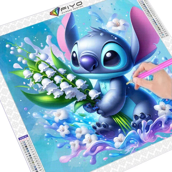 30x30cm Disney Diamant Malerei Lilo & Stitch Diamant Stickerei Strass von Bild Mosaik Kunst Kreuzstich Kits Home Decor 2