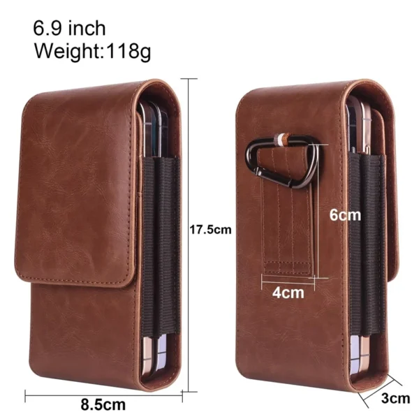 Vertikale Dual-Tasche Design Handy Gürteltasche für Samsung S25 Ultra S24 Ultra S24 FE iPhone 16 15 14 13 Pro Max Smartphone-Hülle 2