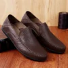 Echtes Leder Herren Schuhe Casual Luxus Marke Weiche Männer Loafer Mokassins Atmungsaktive Slip auf Männliche Boot Schuhe Plus Größe 37-47 4