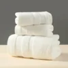 Dopamin-Handtuch-Set, Hand + Gesicht + Badetuch. Solides weißes, kaffeefarbenes, saugfähiges Strand-Talalla aus 100 % Baumwolle, 70 x 140 cm, für Hotel, Zuhause, Erwachsene, 3 Stück
