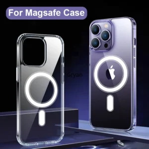 Hohe Qualität Klar Für Magsafe Drahtlose Lade Telefon Fall Für iPhone 16 15 14 13 11 Pro Max Magnetische Acryl stoßfest Abdeckung
