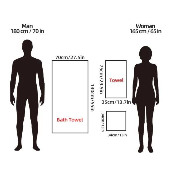 8-teiliges Badetuch-Set – 4 Waschlappen, 2 Gesichtstücher und 2 Badetücher – saugfähig und schnell trocknend, ideal für Badezimmer, Fitnessstudio und Hotel 2
