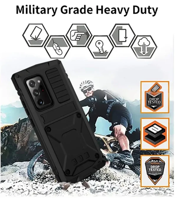 360 Voll metall stoß festes Gehäuse für Samsung Galaxy S24 S23 S22 S21 S20 plus Note 20 Ultra A72 A52 A32 Aluminium Panzer halter Abdeckung 2