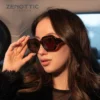 ZENOTTIC Damen-Sonnenbrille, Schmetterlings-Acetat, polarisiert, dicker Rahmen, UV400-Schutz, modische Sonnenbrille für Damen, Geschenk 2