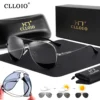 CLLOIO Titan Legierung Polarisierte Sonnenbrille Männer Frauen Mode Photochrome Sonnenbrille Chameleon Anti-glare Fahren Oculos de sol