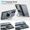 Eary für Samsung Galaxy Z Fold 6 5 Metall Flip Phone Case mit Magsafe Kicks tand Magnetst änder Voll abdeckung Schutz abdeckung 2