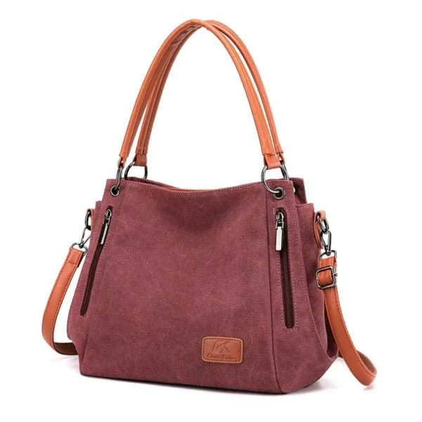 Arbeitshandtasche für Damen, großes Fassungsvermögen, elegante Umhängetasche, abnehmbarer Schultergurt, Handtasche mit Sicherheitsreißverschluss 5