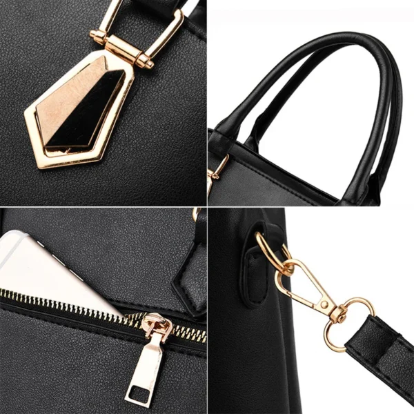2 Stück/Set Damenhandtasche, exquisiter Anhänger, PU-Umhängetasche für Damen 6